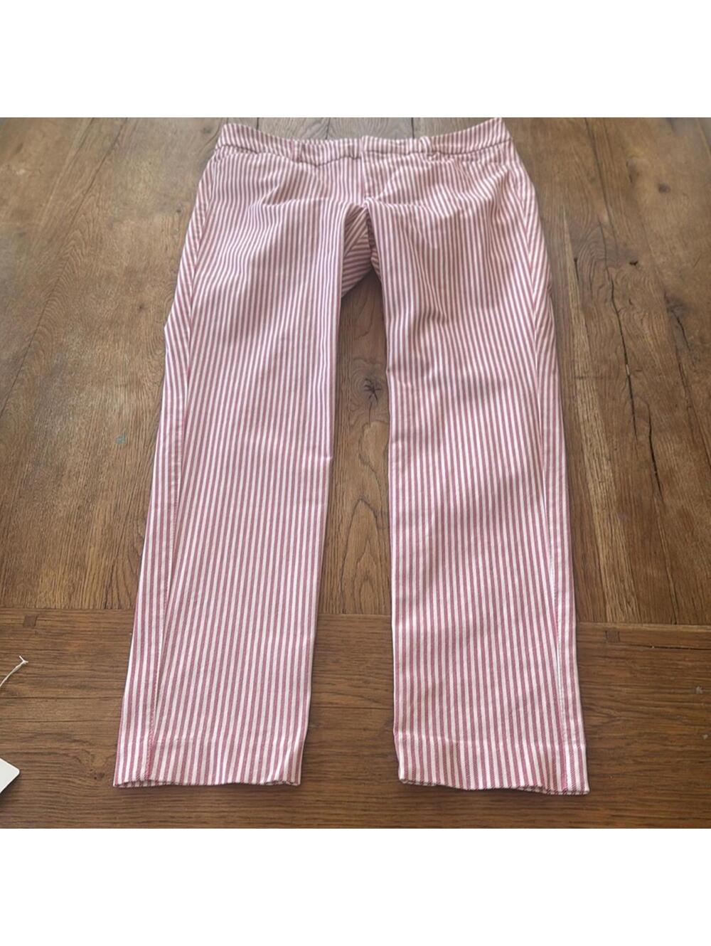Old Navy Pixie Mid-Rise Skinny Ankle Pants in Candy Cane Stripes Size 6